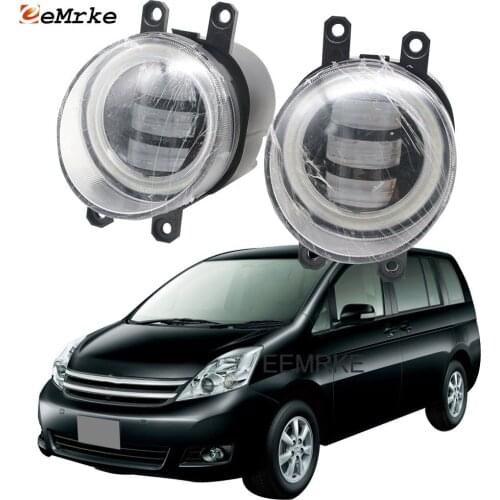 2Pcs Car Full Led Angel Eye DRL Daylight for Toyota Isis L G 2007 2008 2009 2010 2011 Fog Lights Projection Lens Car Accessories