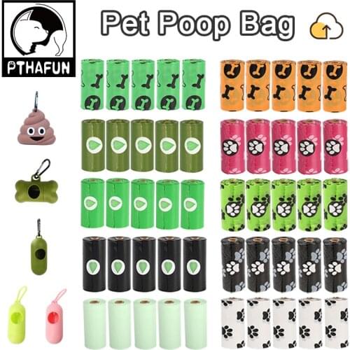 Pet Garbage Bag Dogs And Cats Poop Bag Environmentally Friendly Degradable Pet Waste Bag Four color options and dispensers