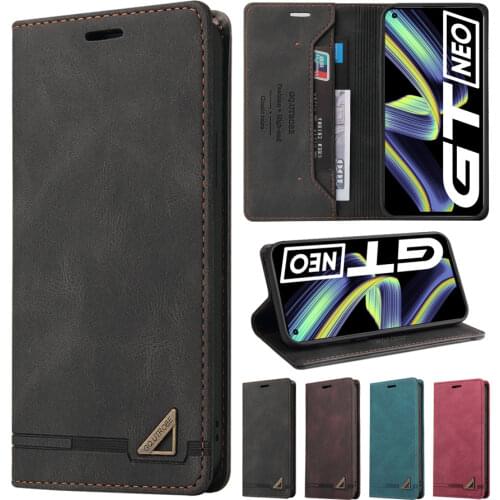 Anti-theft Brush Wallet Case For OPPO Realme GT 7 Pro C11 C15 Find X3 Pro Reno 4 Lite 4Z F17/F19 Pro A52 A53 A72 A73 A92 A93 A94