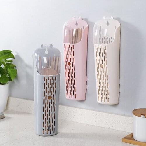 Kitchen Holder Storage Box Chopsticks Tube Drain Rack Spoon Bucket Knife Fork Tableware Holder Racks Kitchen Utensil Holder New