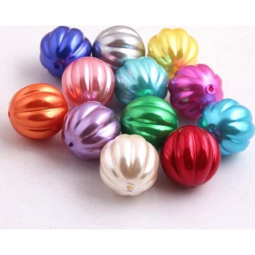 Kwoi Vita' fashion jewelry 20MM 100pcs/lot Acrylic Imitation watermelon pearl Beads For chunky beads Necklace Making