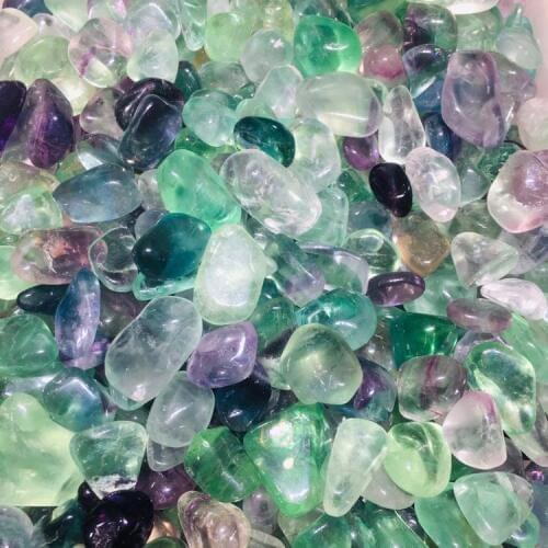 Natural colorful Fluorite crystal polished Fluorite gravel stones for aquarium