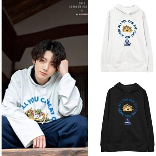 New Korean Fashion Kpop Jeon Jung Kook Hoodie Sweatshirts Men/women Long Sleeve Hooded Tops Female Harajuku Streetwear Hip Hop