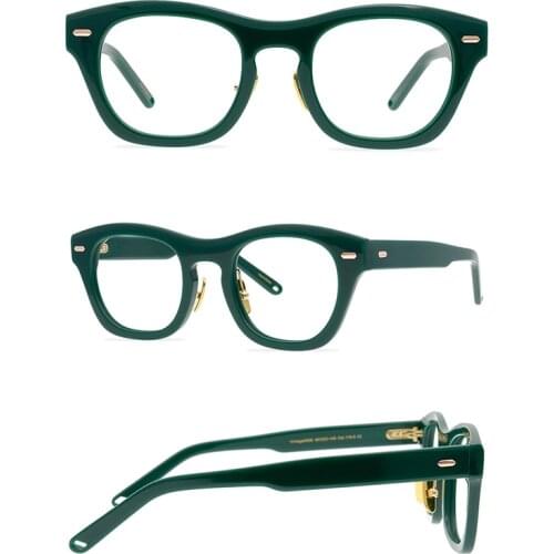 Belight Optical Women Men Acetate Big Shape Size Retro Vintage Cool Fashion Prescription Eyeglasses Spectacle Frame Eyewear 9558