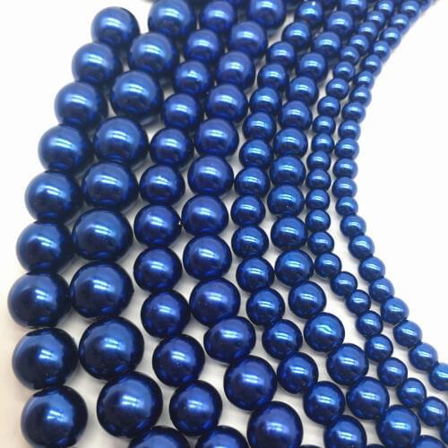 Wholesale 4/6/8/10mm Round Ball Loose Glass Pearl Spacer Charm Beads DIY Jewelry Making #19