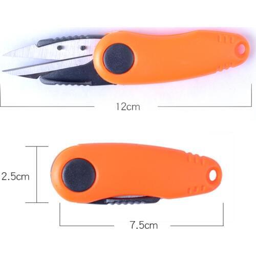 Mini Portable Shrimp-Shaped Stainless Steel Fishing Use Scissors Folding Fishing Line Cut Clipper Cross Stitch Scissor Tackle
