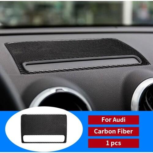 Car styling For Audi A3 S3 Carbon Fiber Sticker Central Control Dashboard Navigation Frame Cover Trim auto Stickers 2014-2018