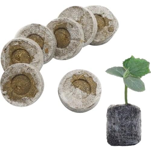 Peat Pellets Seed Germination Flowers Seeds Starter Pallet Nutrient Substance Planting Seedling Soil Block 100 Pcs