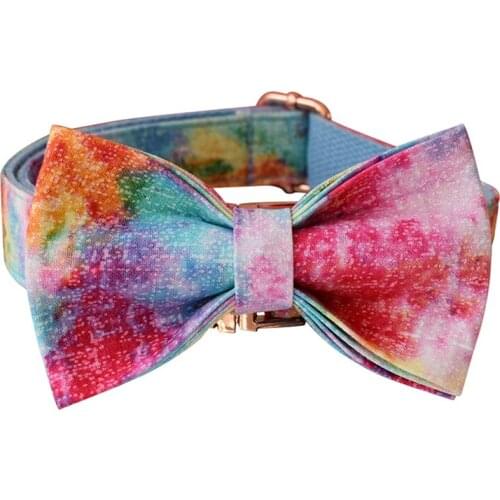 Xuanran 02 Blue Retailing Particular Colorful Fashion Dog Collar Unique Style Print Dog Collars And Leashes Set