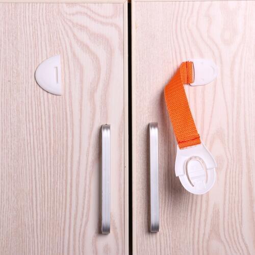 10Pcs/lot Baby Safety Protector Child Cabinet locking Plastic Lock Protection of Children Locking From Doors Drawers
