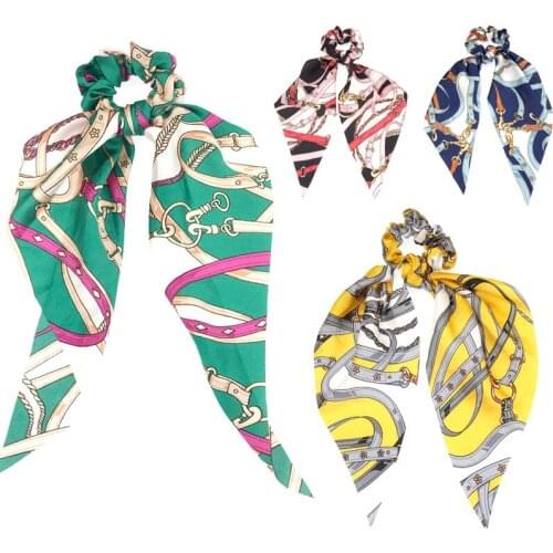 Women Elastic Bow Headband Print Hair Bandana Tail Hollow Hair Accessories Hair Band Headbands for Women Hair Accessories