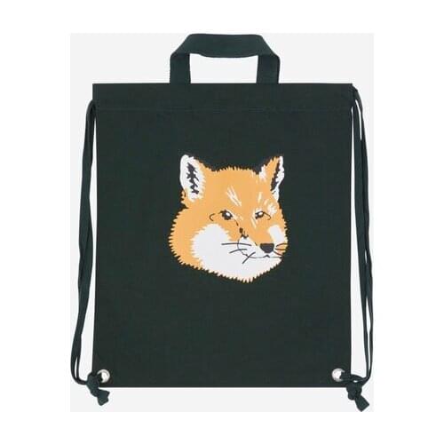 Women Bags 2021 Spring and Summer New Ladies Stitching Canvas Dual-use Black Backpack