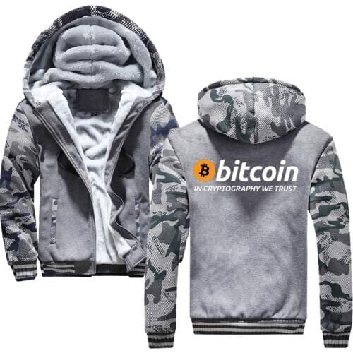 Winter Mens Streetwear Zipper Sweatshirt College Coat Print Bitcoin In Cryptography Custom Made Thicken Jacket Sport Hoodies