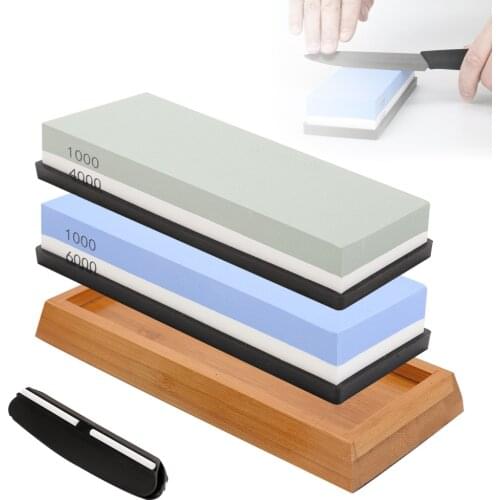 1/2/5Piece Set Water Stone High Purity White Corundum Whetstone Double-Sided Kitchen Sharpening Stone With Multiple Accessories