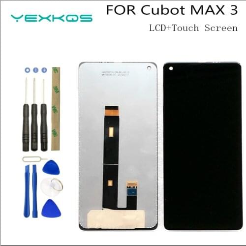 100% Tested 6.55 Inch New Original Cubot max 3 LCD Display and Touch Screen Digitizer Replacement For Cubot MAX 3 Phone +Tools