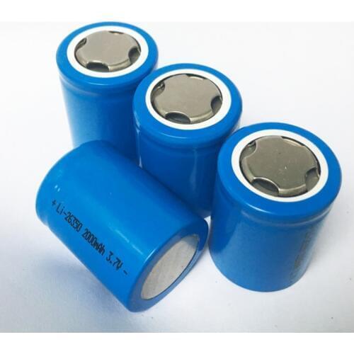 263550 Lithium Battery 3.7V 26350 2000MAH Lithium Battery flashlight 3.7V 2000mAh Battery Pack ICR