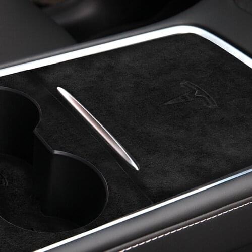 Car Accessories Interior Modification Turn Fur Central control Stickers For Tesla Model 3 Y in 2021 Suede TURN FUR ModelY