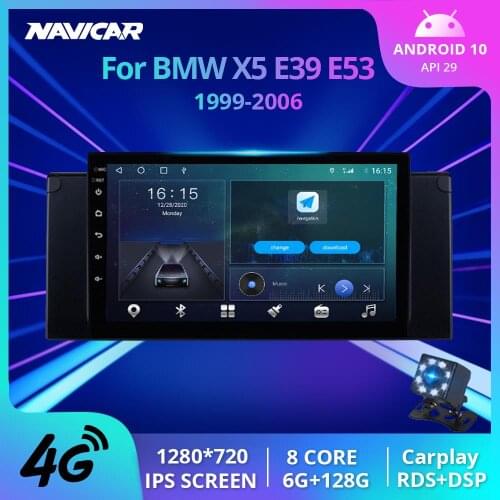 2Din Android 10 Car Radio For BMW E39 X5 E53 1999-2006 Car Multimidia Video Player Navigation GPS No 2 Din DVD Player Head Unit