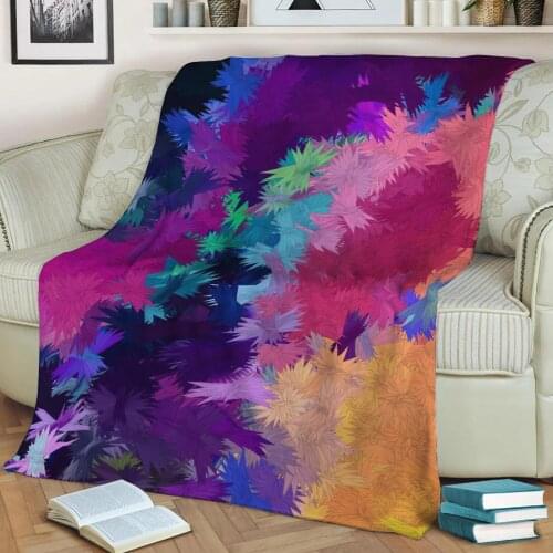 Abstract Geometric Pattern 3D Printed Velvet Plush Throw Fleece Blanket Bedspread Sherpa Blanket Home Decora