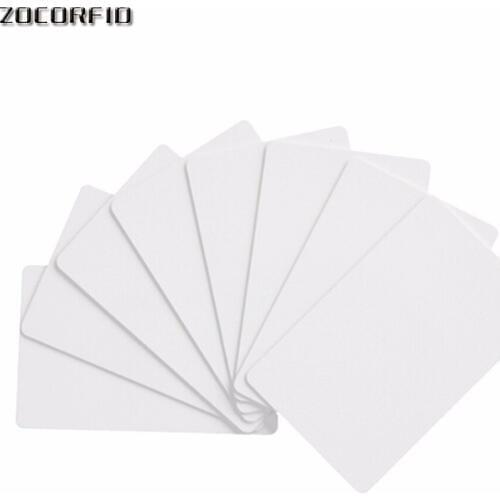 Free shipping(50 Pcs)125Khz RFID Writable chips/ T5577/T5557 Cards Proximity Rewritable white PVC