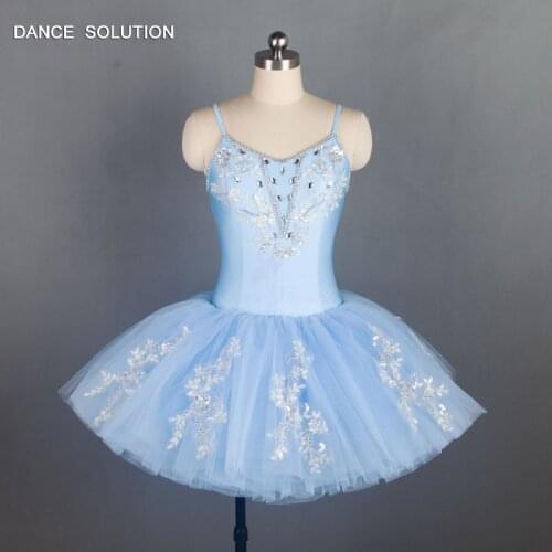 Pale Blue Pre-Professional Ballerina Dance Costume Sitcc Tulle Ballet Tutus BLL031A