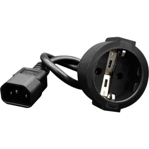C14-European Socket IEC320 C14 Male Plug to European French German Socket Machine Box PDU