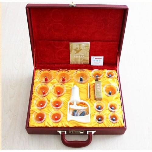 C16/C24 acupuncture massage Cupping set vacuum cuvette genuine red box hardcover 24 cans C-type vacuum cup