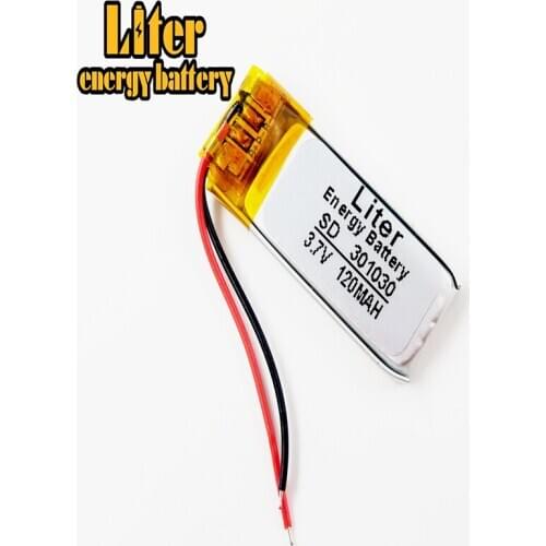 CE UL certification 301030 li-Tablet polymer battery 120mAh 3.7v good quality customized