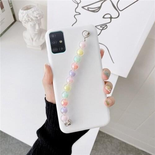 Rainbow bracelet Case For Samsung A51 A50 S10 Plus S8 S9 S20 FE S21 Plus Ultra S10E A71 A70 A21S A31 Silicone Soft Cover Matte