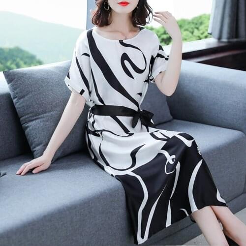Chikichi Special Sale Summer Fashion Printed Dress Women 2021 New Loose Long Vintage Rayon Dress Plus Size 4XL