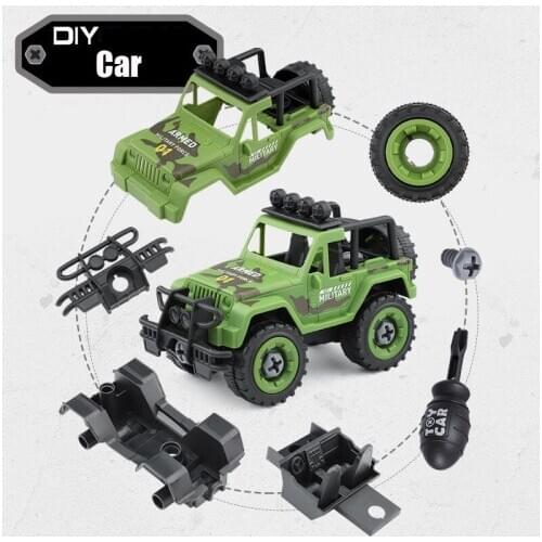 Children Educational Toys Screw DIY Engineering Vehiclecar Tank Helicopter Building Blocks Kit for Kids Aged Toddler Boys Toys