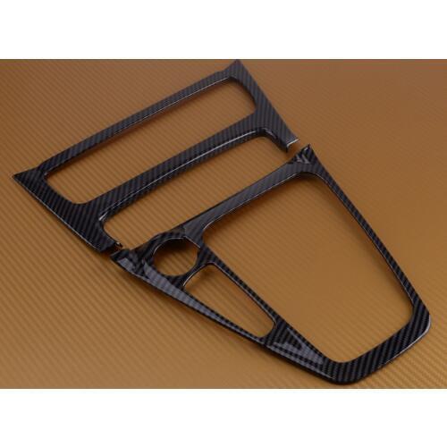 DWCX Carbon Fiber Color A/C Controls Box Inner Gear Shift Panel Decorative Frame Cover Trim Fit For Ford Focus MK3 Accessories