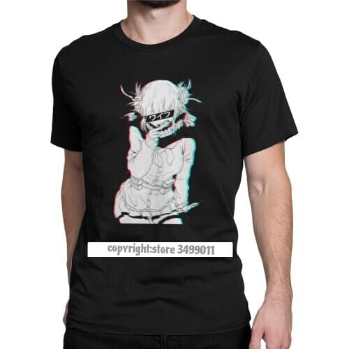 Toga Himiko The Crazy Villain Waifu T-Shirt Men Boku No Hero Academia Japanese Anime Premium Cotton Tees Fitness T Shirts