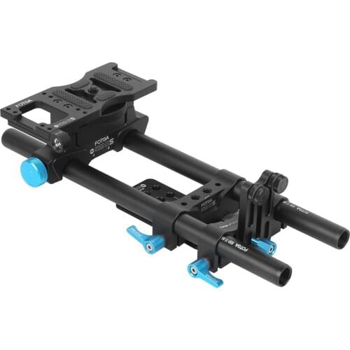 FOTGA DP500IIS Metal 15mm Quick Mounting Ballhead Rod Rail Support System Kit for Canon/Fuji/Sony/Nikon SLR Camera