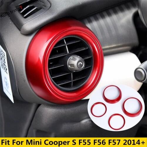 Door Handle Bowl / Window Lift Button / Steering Wheel Cover Trim ABS Red Accessories For Mini Cooper S F55 F56 F57 2014 - 2020