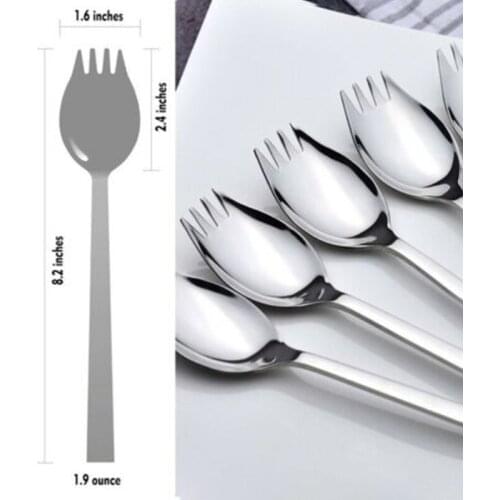 Stainless Steel Soup Salad Noodle Spoon Fork Cutlery Tableware Kitchen Supply