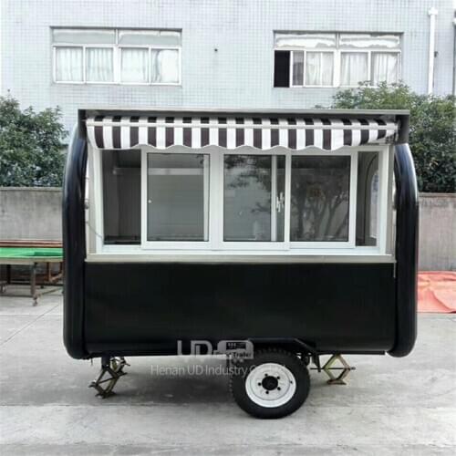 Mini Food Trailer Hot Dog Cart Ice Cream Waffle Mobile Food Trucks for Sale