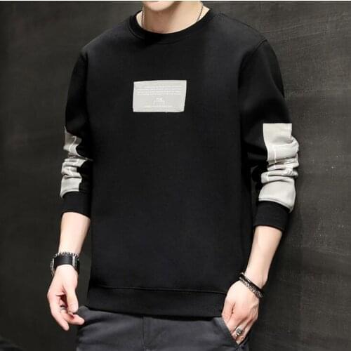 Sweater mens 2021 spring and autumn new pullover round neck casual loose long-sleeved jacket jacket