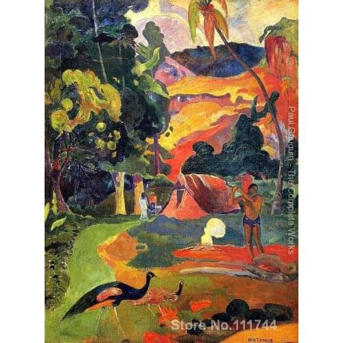 Paul Gauguin paintings of Matamoe Aka Landscape With Peacocks modern impressionism art High quality Hand painted
