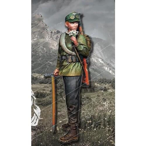 Resin Figure modern girl stand with flower Model Unassambled Unpainted Figure Building Kit