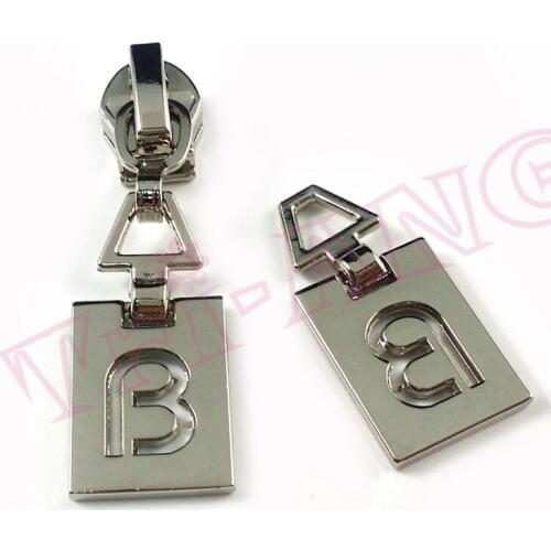 20 pcs/lot, Fashion Accessories Quality 5#Zipper Sliders with Hollowed-out Letter "B" Puller for Metal/Resin/Nylon Zippers