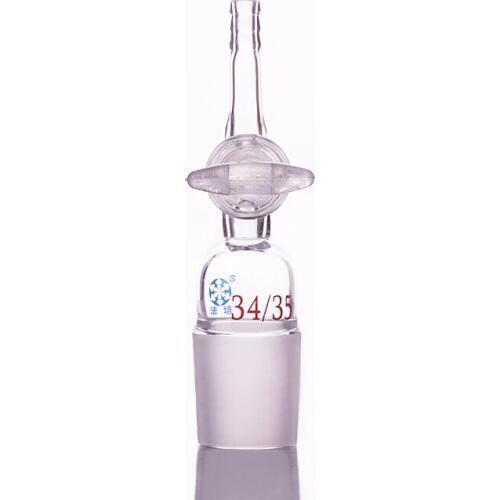 Straight suction connector,Glass valve 34/35,Joint with Glass stopcock standard ground mouth,Straight connector with piston