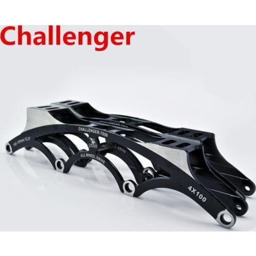 Challenger 4X90mm 4X100mm 4X110mm Inline Speed Skating Frame, 7050 High Strengthen Aluminium Alloy Speeding Roller Skates Patins