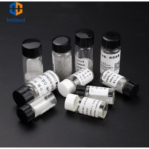 25k / Bottle Sn63Pb37 Leaded BGA Solder Ball 0.20/ 0.25/ 0.3/ 0.35/ 0.4/ 0.45/ 0.5/ 0.55/ 0.6/ 0.65/ 0.76MM For Phone Repair