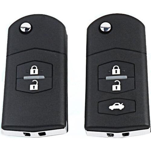 Replacement Flip Folding Remote Key Case Cover For Mazda M3 M5 M6 2 Button Fob Key Shell 10PCS/lot