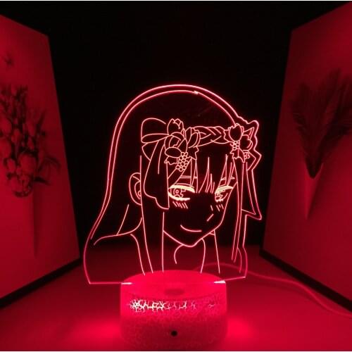 DARLING in the FRANXX LED Lamp Anime Figure Zero Two Night Light for Child Bedroom Decoration Birthday Gift Light Manga 3D Lamp