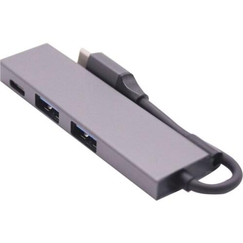 USB C Hub 3-In-1 Portable USB C Adapter with 2 USB 2.0+USB C Data Transmission Ports Hub Adapter Expansion Dock