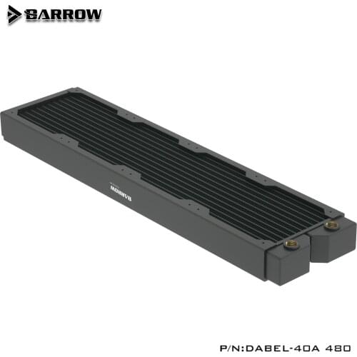 BARROW 40mm Thickness Copper 480mm Radiator Computer Water Discharge Liquid Heat Exchanger G1/4 Threaded use for 12cm Fans