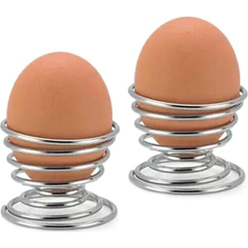 1/5pcs Egg Holder Metal Egg Cup Spiral Kitchen Breakfast Cooking Tool Eggs Spring Holder