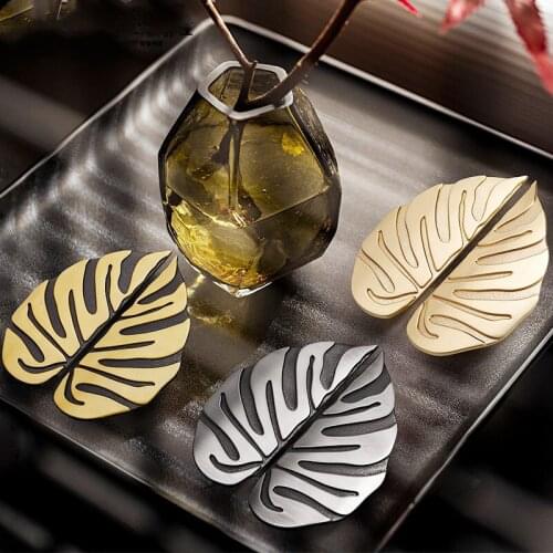 1PCS Luxury Leaf Handles Creative Leaves Cabinet knobs Zinc Alloy Drawer Pulls for Wardrobe Door Furniture Hardware Accessories
